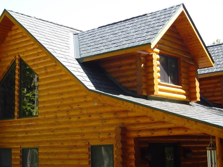 metal roof that looks like wood shingles